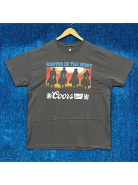 Coors Rooted In The West Beer T-shirt Size Extra Large